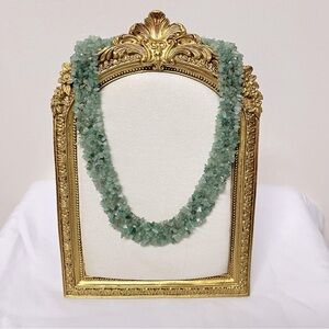 Necklacece-Avertine nugget, NWOT, shades of green, 18”, 925 clasp, wtg 2.8 oz.